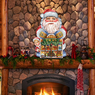 Toy Shop Santa Christmas Door Decor by G. DeBrekht - Christmas Santa Snowman Decor - 8119172H