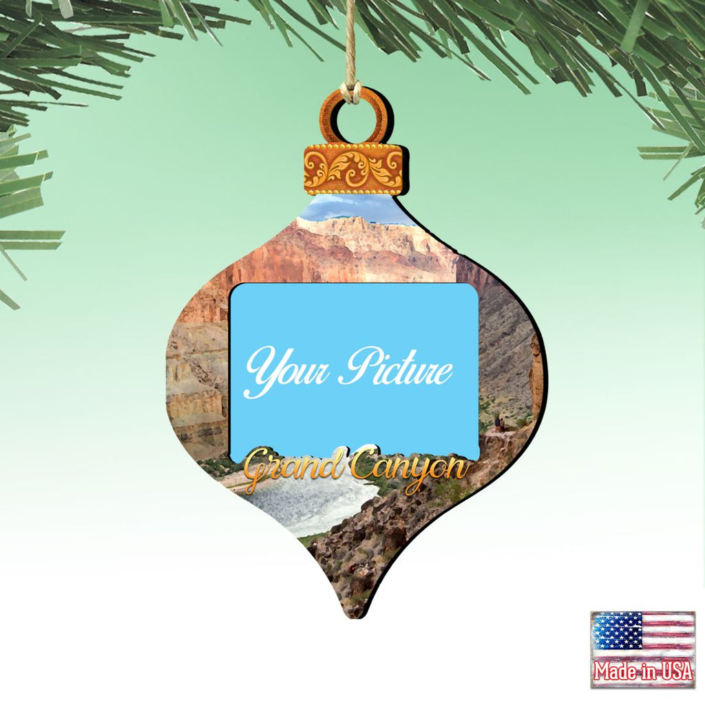 Canyon Picture Frame Ornaments - Ornament for Photo - Wildlife Holiday Decor - 8112182-3PF