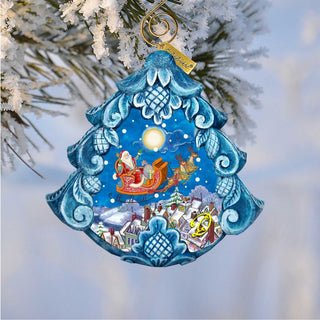 All a Good Night Sculpted Hand-Painted Christmas Ornament by G. DeBrekht - Christmas Santa Snowman Decor - 610279