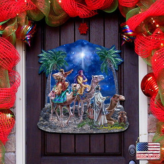 The Magic of Three Kings Nativity Door Decor by D. Gelsinger - Nativity Holiday Decor - 8161026H-1810