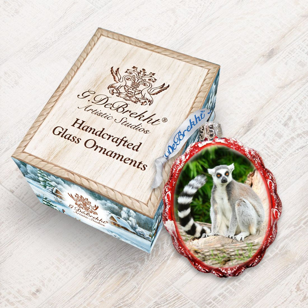 Monkey Mercury Glass Ornament by G. DeBrekht - Wildlife Holiday Decor - 771042