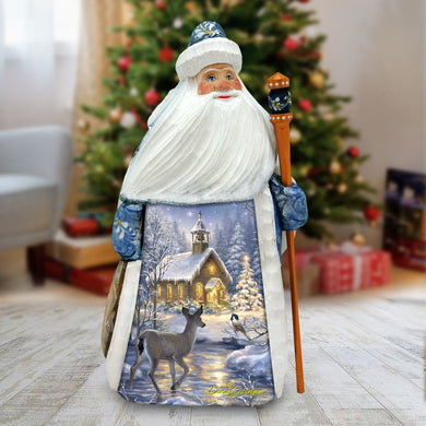 Chapel in The Snow Hand-Painted WOODCARVED Figurine by D. Gelsinger - Nativity Holiday Decor - 242104-1705