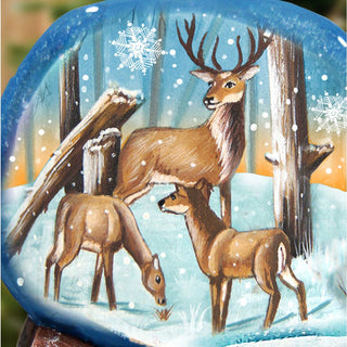 Santa Reindeer Hand-Painted WOODCARVED Masterpiece by G. DeBrekht - Christmas Decor - 8215548