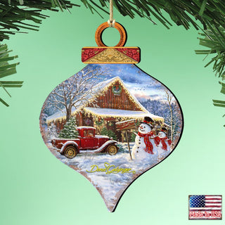 Country Store Christmas Drop Wooden Ornaments by Gelsinger - Christmas Decor - 8031022-1607