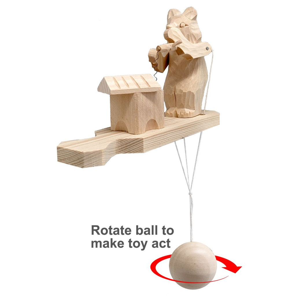 Bear and Beehive Animated Spinning Old World Decoration by Designocracy - Wildlife Holiday Decor - 191000-12