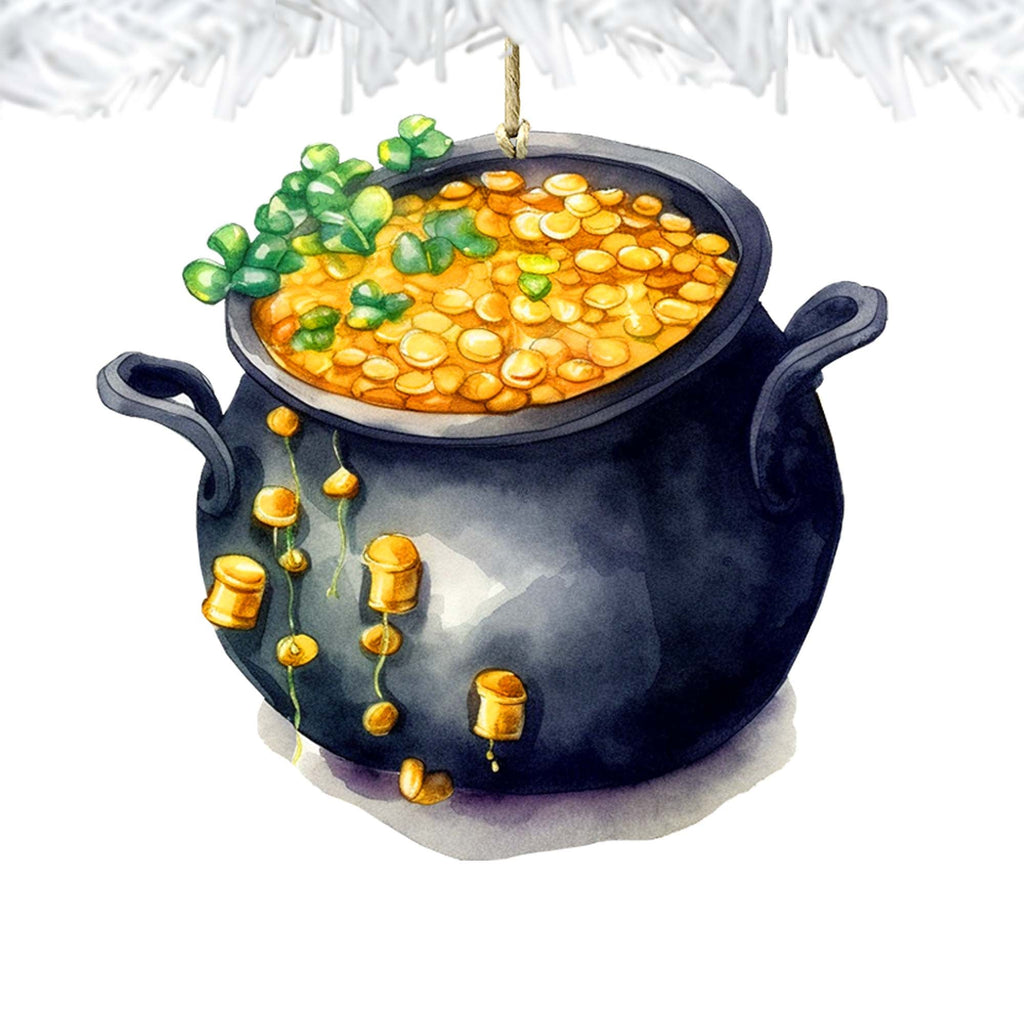 Irish Pot of Gold Wooden Ornaments by G. DeBrekht Easter Spring Decor - 8652776