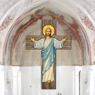 Jesus Cross Outdoor Decor by G. DeBrekht - Nativity Holiday Decor - 8191166-2F