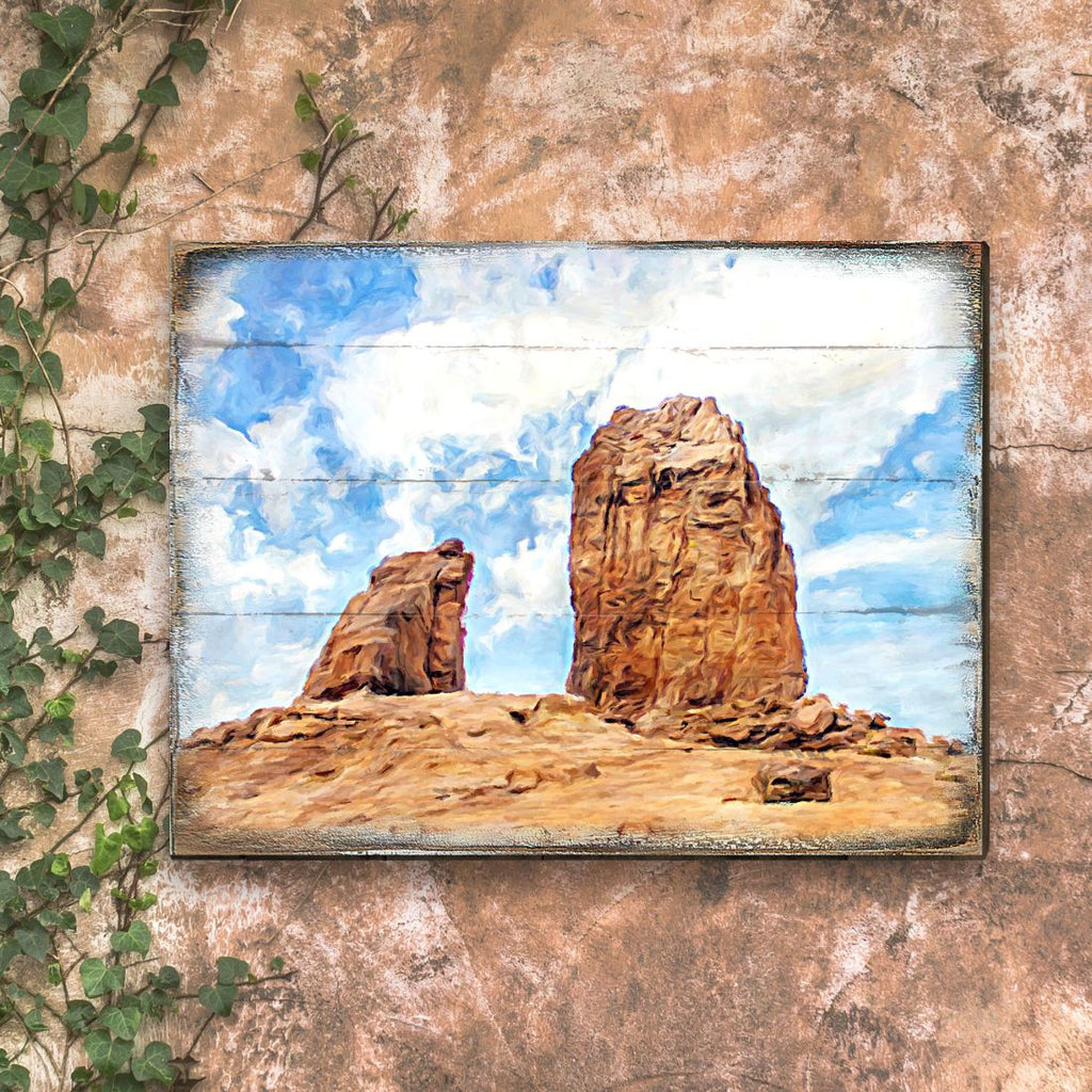 Hogge Canyons Landscape Wooden Wall Art by Nature Wonders - Nature Wildlife Decor - 95276B