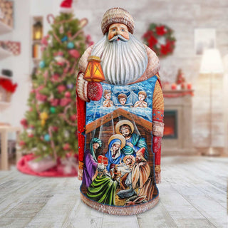 Angels Story Hand-Painted WOODCARVED Masterpiece by G. DeBrekht - Nativity Holiday Decor - L291833 - SPECIAL ORDER