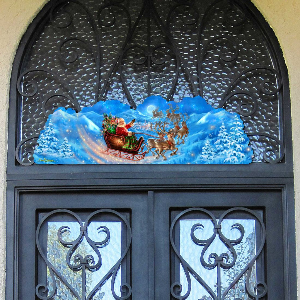 Magic Flight Santa Nativity Outdoor Decor by D. Gelsinger - Nativity Holiday Decor - 8461033F-1314