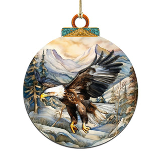 Bald Eagle of Alaska Wooden Ornaments by G.Debrekht - Wildlife Holiday Decor - 870063