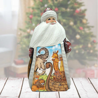 Santa Noah's Ark Hand-Painted WOODCARVED Masterpiece by G. DeBrekht - Nativity Holiday Decor - 821541
