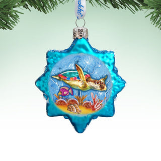 Turtle Mercury Glass Ornament by G. DeBrekht - Coastal Holiday Decor - 775479