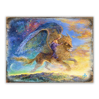 Where Are We Going My Lovely Fantasy Wooden Wall Art by Josephine Wall - Fantasy Decor - 852142-JW