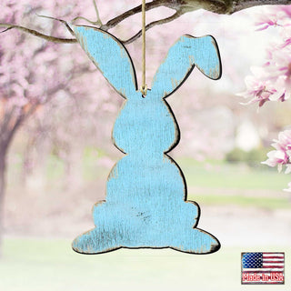 Blue Bunny Wood Ornaments Pair G. DeBrekht - Designocracy - 81991343-S2