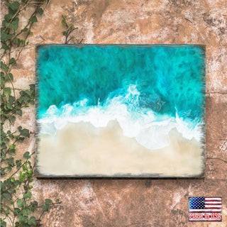 Ocean Shore Art Wooden Wall Art by Nature Wonders - Nature Wildlife Decor - 95398B