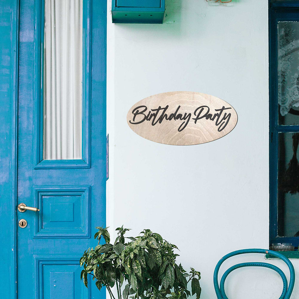 Birthday Party Sign, Birch Wood Sign, Happy Birthday Sign, Welcome Sign, Birthday Party Decorations - 320312