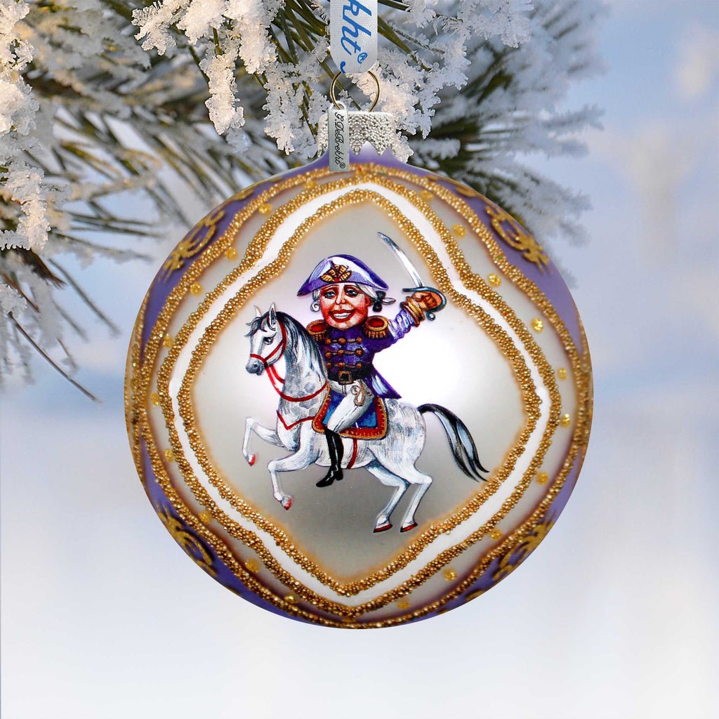 Clara Ball Glass Ornament, Santa & Christmas Decor - 73741-2 by G. DeBrekht