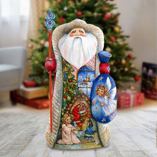 A Childs Memory Santa Hand-Painted WOODCARVED Masterpiece by G. Debrekht - Nativity Holiday Decor - 243021 - SPECIAL ORDER *** PRE-ORDER - Handmade Just for You! ***