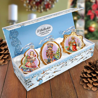 Nutcracker Mercury Glass Ornaments Set of 3 by G. Debrekht - Christmas Decor - 770149S3
