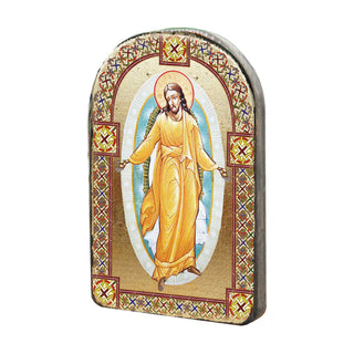 Resurrection Wooden Gold Plated Religious Christian Sacred Icon - Inspirational Icon Decor - 86059
