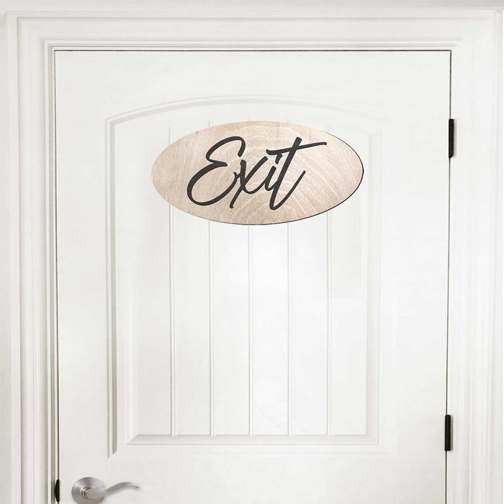 Exit sign, Business sign, Light wood sign, Handmade in the USA Sign - 320317