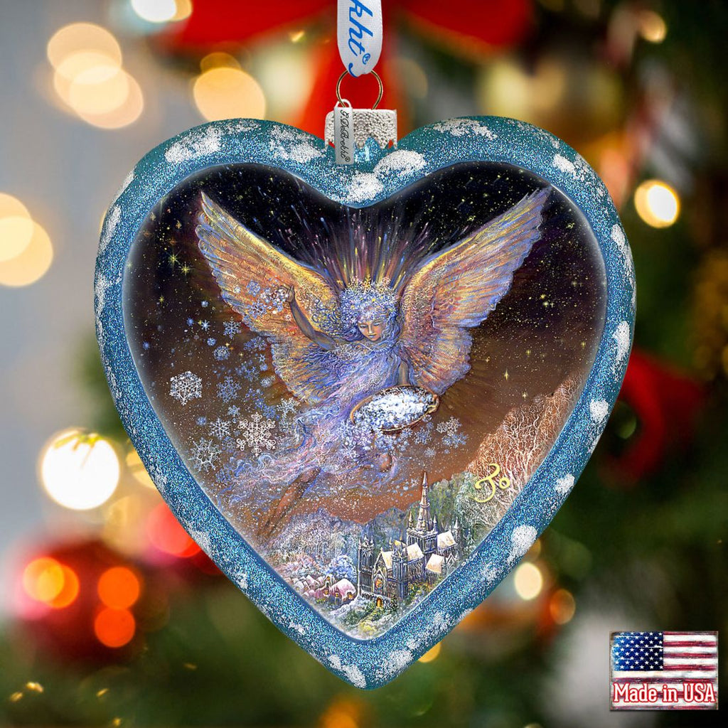 Wings of Love Glass Ornament Limited Edition by Josephine Wall - Nativity Holiday Decor - 738-407-JW