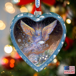 Wings of Love Glass Ornament Limited Edition by Josephine Wall - Nativity Holiday Decor - 738-407-JW