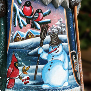 Snowman Play Santa Hand-Painted WOODCARVED Masterpiece by G. DeBrekht - Christmas Decor - 8214932