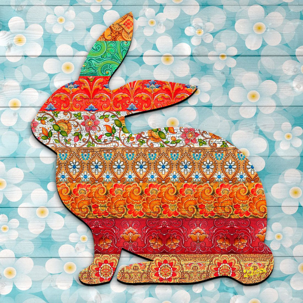 Easter Quilted Bunny Easter Door Decor by G. DeBrekht - Easter Spring Decor - 8198134H