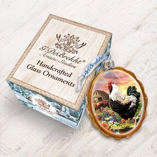 Sunrise on the Farm Mercury Glass Ornament by D. Gelsinger - Christmas Decor - 778114-DG