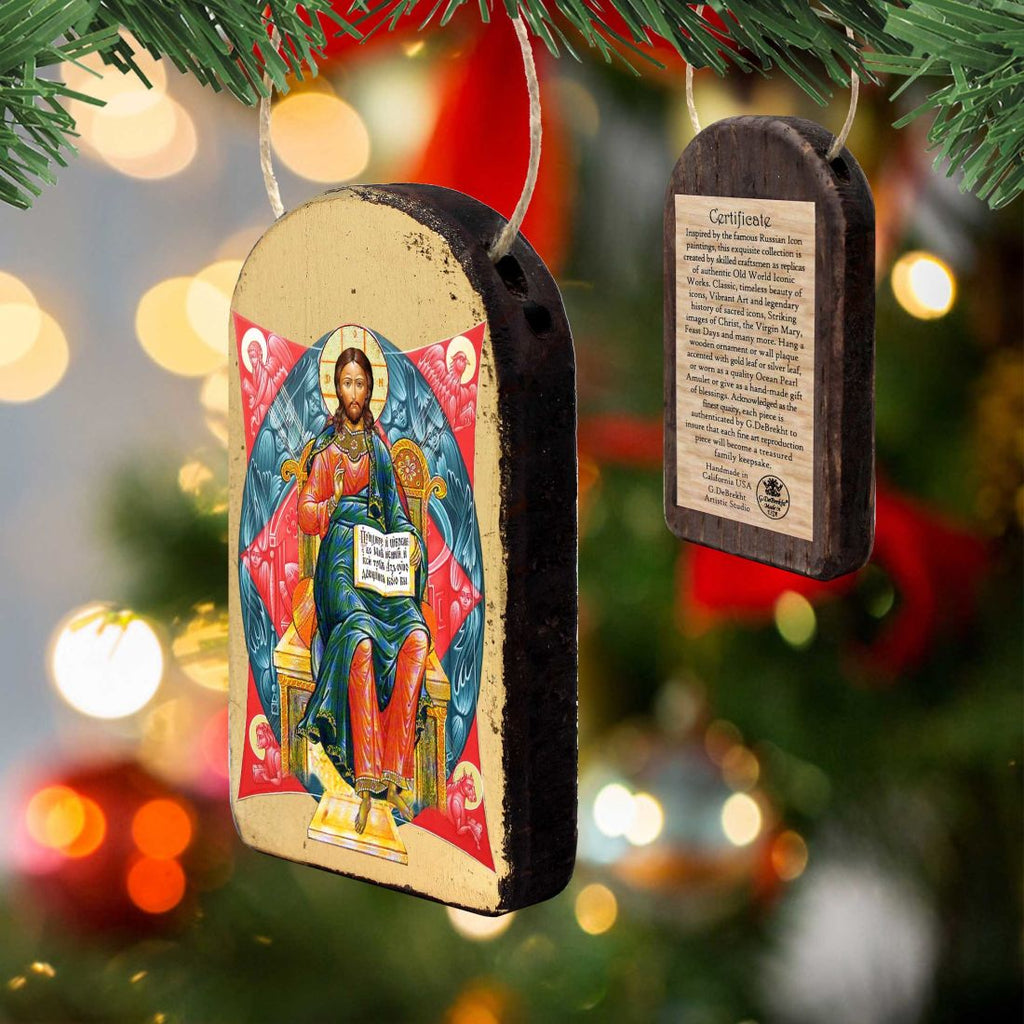 Jesus Religious Orthodox Sacred Icon Ornament - Inspirational Icon Decor - 87047