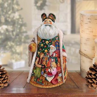 Santa Arrival Hand-Painted WOODCARVED Masterpiece by G. DeBrekht - Christmas Decor - 217010
