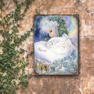 Snow Queen Fantasy Wooden Wall Art by Josephine Wall - Fantasy Decor - 852143-JW