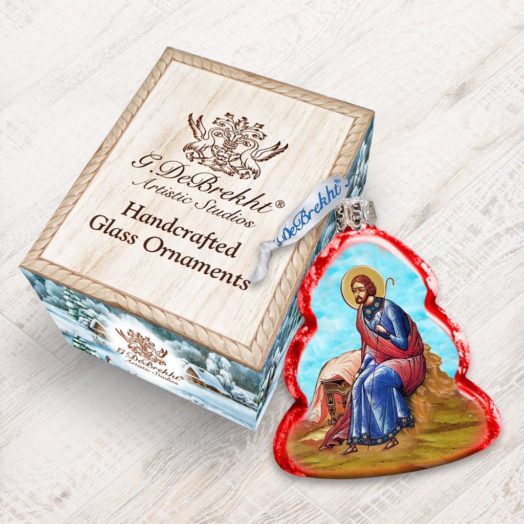 Joseph Mercury Glass Ornament by G. DeBrekht - Nativity Holiday Decor - 772017