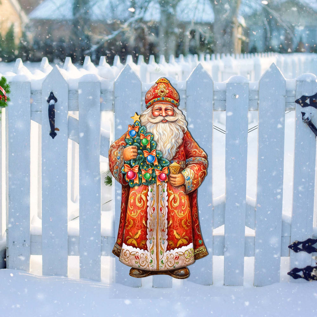 Santa's Tree of Joy Holiday Door Decor by G. Debrekht - Christmas Santa Snowman Decor - 8691418H