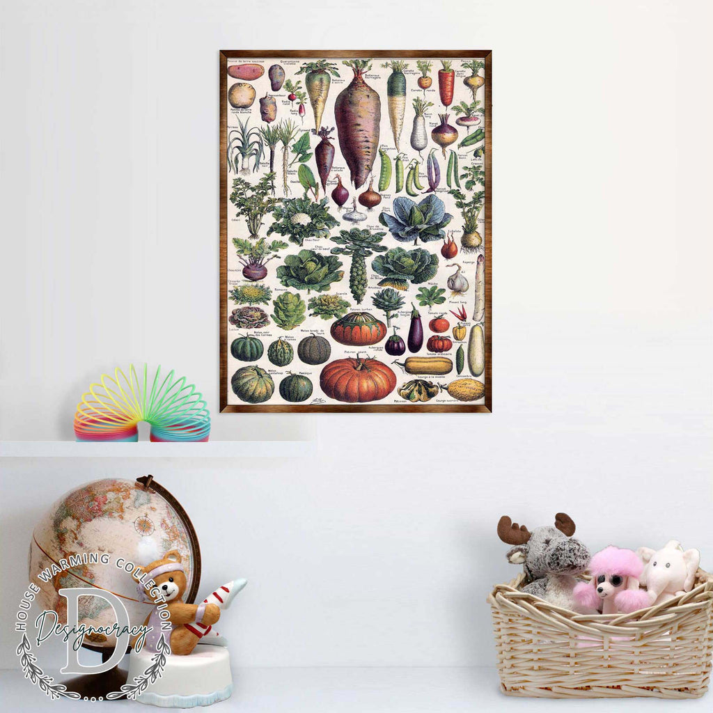 Root Vegetables Wall Decor - Kids room - ABC 123 Kids - Homeschool I Educational Poster - Art for kids - Vegetables - Classroom Decor 310226
