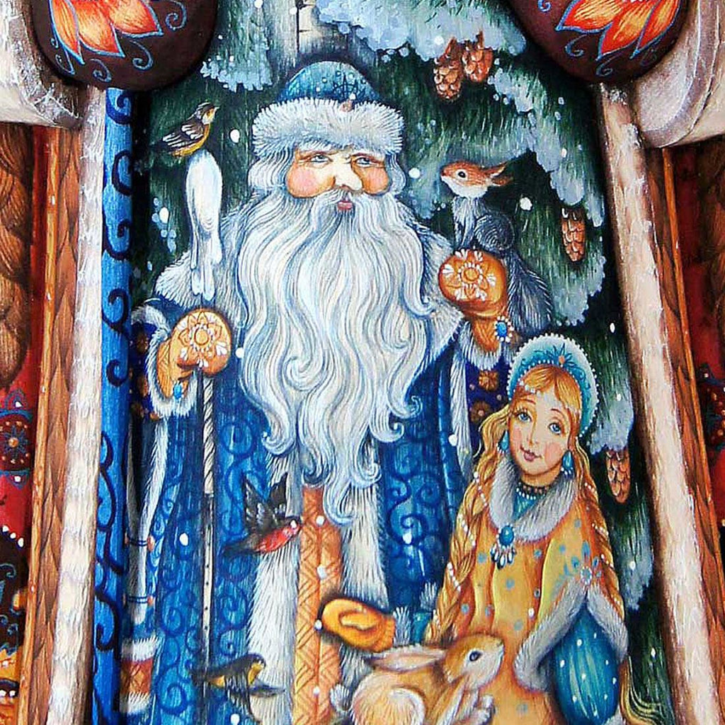 Father Frost Santa Hand-Painted WOODCARVED Masterpiece by G. DeBrekht - Christmas Decor - 215627