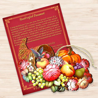 Cornucopia Wooden Ornaments Fall by G. DeBrekht - Thanksgiving Halloween Decor - 8158907