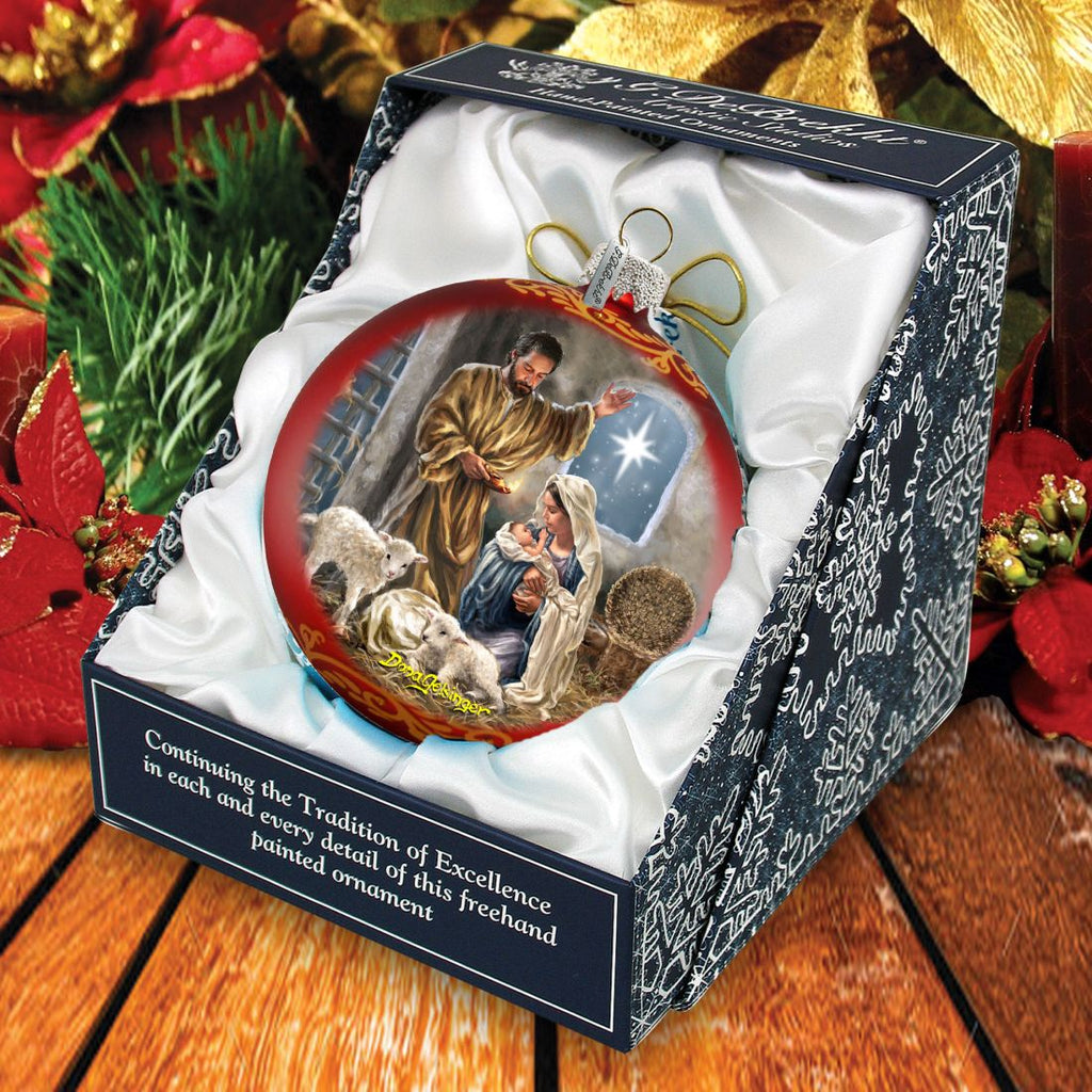 A Star Is Born Glass Ornament Limited Edition by G. DeBrekht - Nativity Holiday Decor - 73909