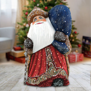 Yuletide Village Visitor Hand-Painted WOODCARVED Masterpiece by G. DeBrekht - Christmas Decor - 8215542