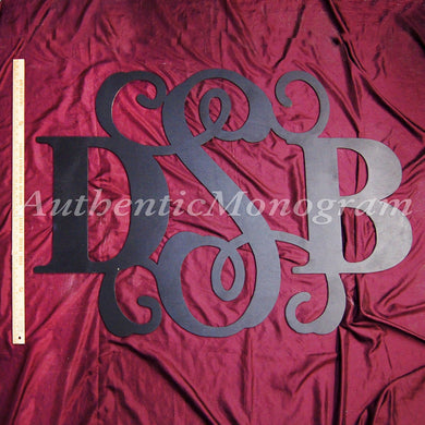 Wooden Personalized Monogram Wall Hanging, Classic Combo Personalized Monogram, Painted Personalized Monogram, Home Decor, Wall Art, Wedding Decor, Two Fonts