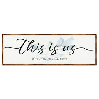 Personalized Family gift - This Is Us - Name sign - Wall Decor - Living room decor - Family Sign - Together they build - 310320