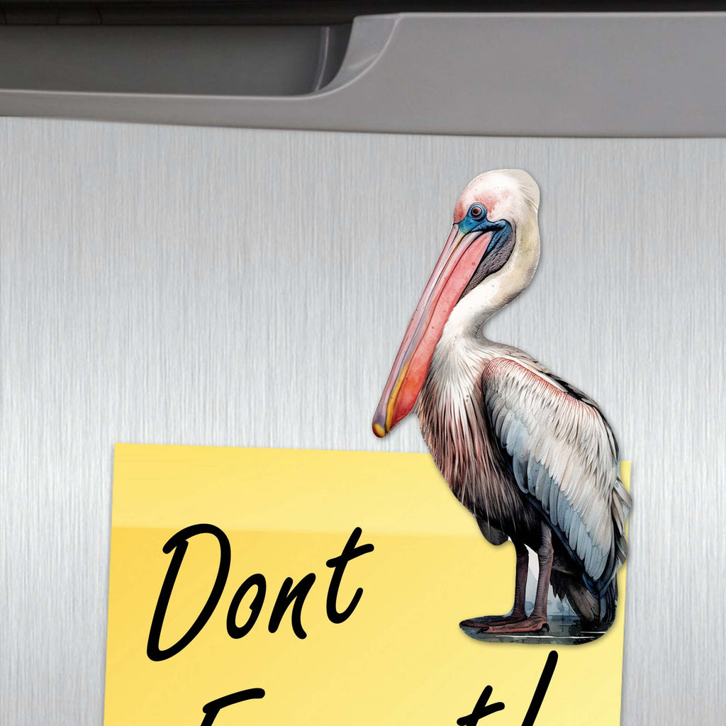 Pelicans Decorative Eco Wood Magnets Set of 6 by G. Debrekht - Coastal Decor - 8090014G-S6