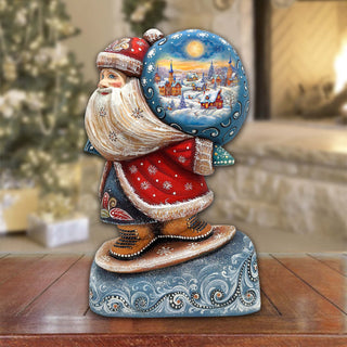 Christmas Night Sack Santa Hand-Painted WOODCARVED Masterpiece by G. DeBrekht - Christmas Decor - 8204015 *** PRE-ORDER - Handmade Just for You! ***