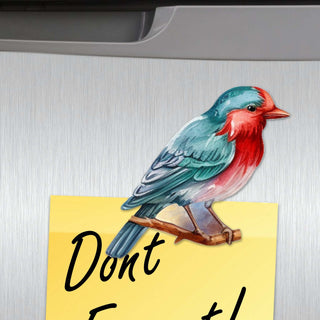 Forest Birds Decorative Eco Wood Magnets Set of 6 by G. Debrekht - Wildlife Decor - 8090015G-S6