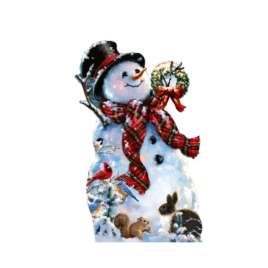 An Old Fashioned Christmas Door Decor by D. Gelsinger - Christmas Santa Snowman Decor - 8461024H-1563