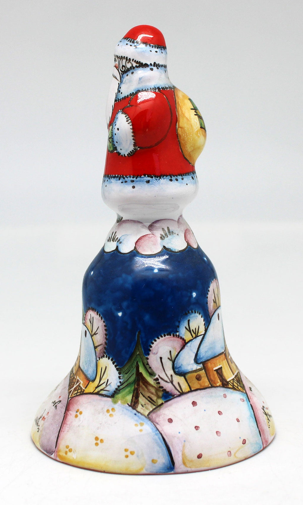 One-of-a-Kind Santa Bell Hand Painted Porcelain Figurine 5.5