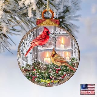 House Birds Christmas Wooden Ornaments by Gelsinger - Christmas Decor - 8121126DG