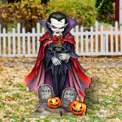Dracula Freestanding Outdoor Yard Decor by G. Debrekht - Halloween Decor- 8652822F